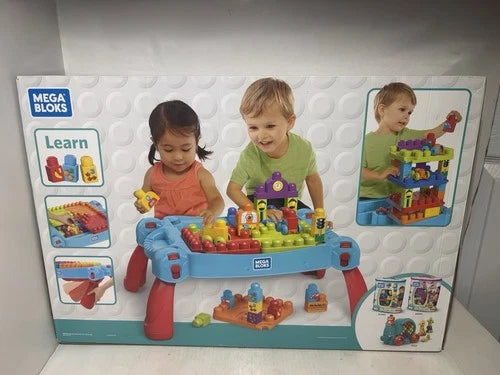 Mega Bloks Build ’n Learn Table 30 Piece 2017 Fisher-Price Building Set Toy New