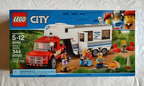 NEW Lego CITY 60182 Pickup & Caravan. Summer Camping Vacation. 5th wheel Trailer