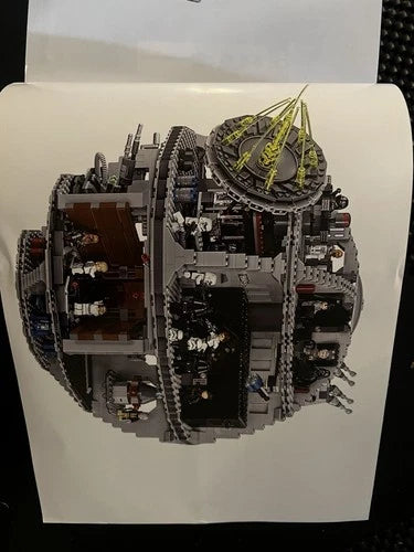Death Star Style Building Blocks Set Space Station Display Model No Box MOC