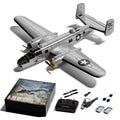 RC B-25 Mitchell Bomber Airplane,400mm Wingspan 3CH EPP Brushed Power, RTF