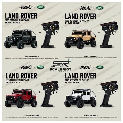 WNF 1/43 Land Rover Defender 110 Pick-Up RC Crawler Full Proportional RTR