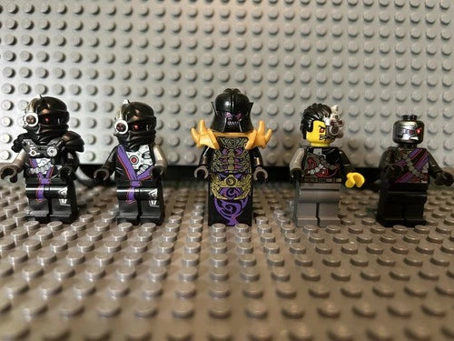 LEGO Ninjago Nindroid Minifigures Lot of 5 Overlord, General, Cyrus & Warriors