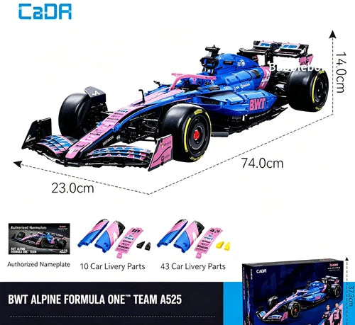 CADA 1:8 Double Eagle Alpine F1 Racing Car Building Blocks Gift Set 2173 Pcs New