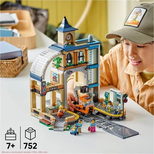 LEGO City Central Train Station Building Toy 60469