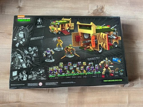 TMNT TEENAGE MUTANT NINJA TURTLES MEGA BLOKS CLASSIC PARTY WAGON w/ FIGURES NEW