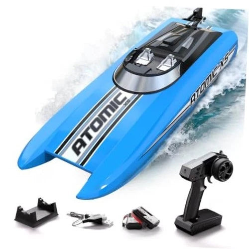 Light Blue RC Boat for Beginners - High Speed Remote Control