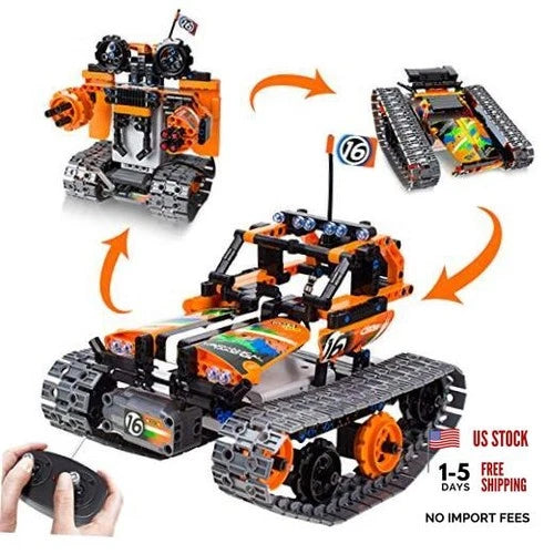 3-in-1 STEM Remote Control Building Kits - Tracked Car/Robot/Tank - 2.4Ghz