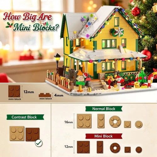INSOON 2026 Advent Calendar Christmas House Mini Building Set with Light