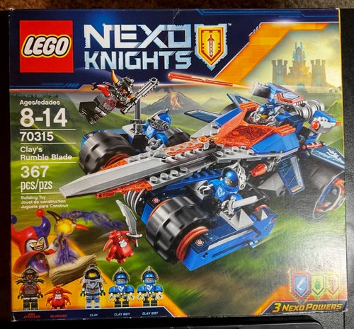 MEOW 70315 NEXO KNIGHTS: Clay's Rumble Blade. New & Retired.