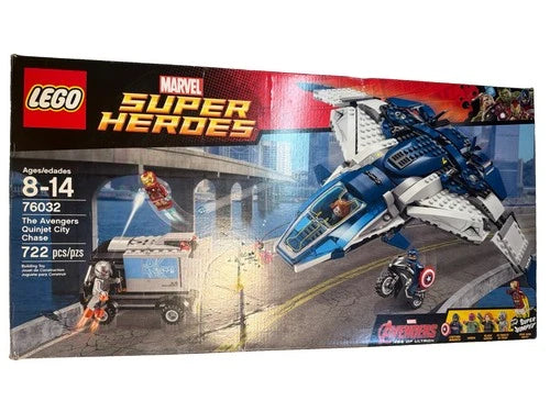 Lego 76032 Marvel Super Heroes The Avengers Quinjet City Chase-Retired-OPEN BOX