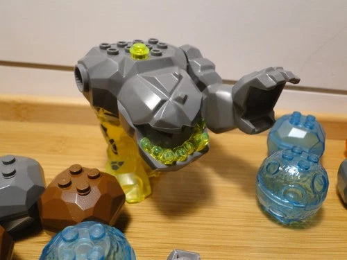 LEGO Power Miners Minifigure Lot & Gray Rock Monster Figures w/ Accessories