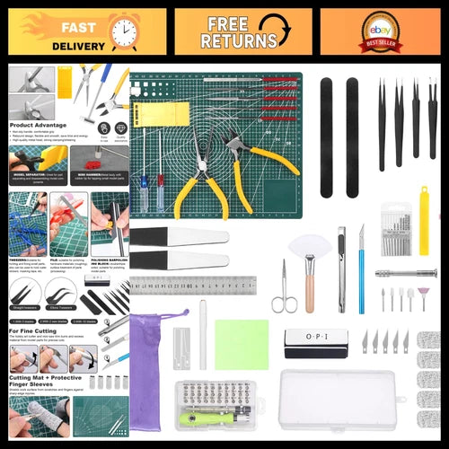101PCS Model Tools Kit - Hobby Building & Repair Tools for Model Assembling