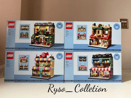 LEGO 40680 40684 40692 40696 – Flower Shop, Fruit Shop, Candy Shop, Bakery – NEW