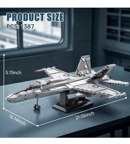 F-18 Super Hornet Fighter Jet Building Blocks 1462PCS Model New In Box