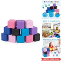Foam Building Blocks 12 Piece 5.5 Inch Soft Play Cubes for Toddlers Stacking