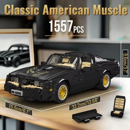 Firebird Muscle Car Building Blocks 1557PCS Classic Sports Car Model Kit Toy