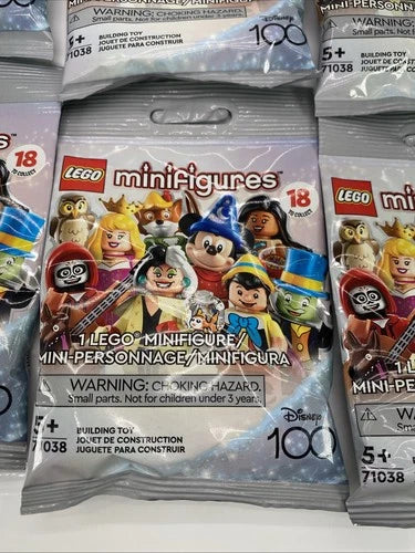 MEOW 2023 Disney 100 Series Minifigures 71038 - Lot of 8 Blind Bags - NEW/SEALED