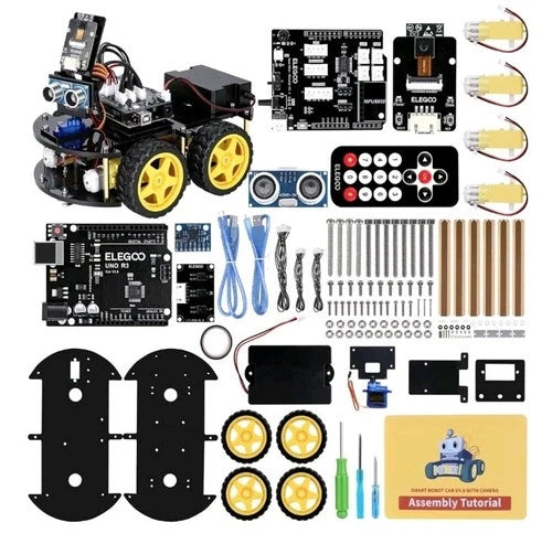 ELEGOO UNO R3 Smart Robot Car Kit V4 with Camera, Compatible with Arduino