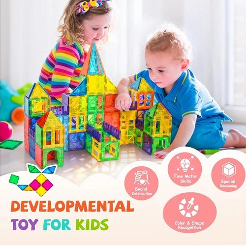 Creative 120-Piece Magnetic Tiles - Inspire Imagination and Learning for Kids