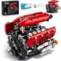 V8 Engine Model Kit That Runs, 1370PCS 8-Cylinder Engine Building