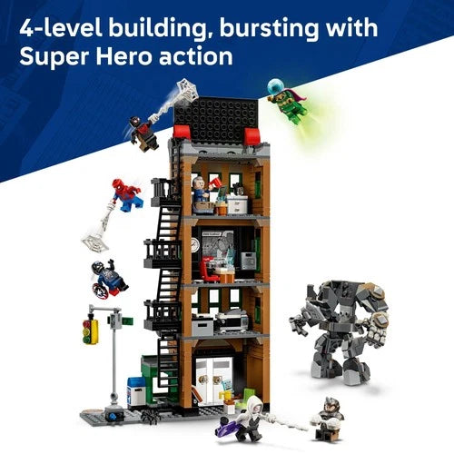 LEGO Marvel Spider-Man vs. Mysterio: The Daily Bugle Building Toy - Pretend P...