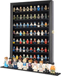 Minifigure Display Case - Building Block Toy Wall Cabinet Showcase for Small