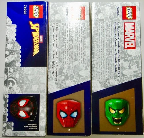 LEGO Marvel: 76284 Green Goblin, 76225 Miles Morales, 76298 Iron Spider-Man