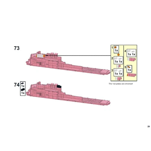 ES44AC BNSF- 8wide 1797+ Pieces Model MOC-38223 Building Blocks Toys Set