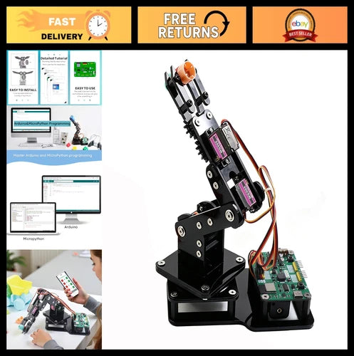 Smart Robot Arm for Arduino & MicroPython ESP32 4DOF Programmable Robotic Arm