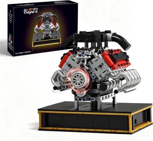 V8 Engine Model Building Kit - 1079pcs for Creative Learning and Display