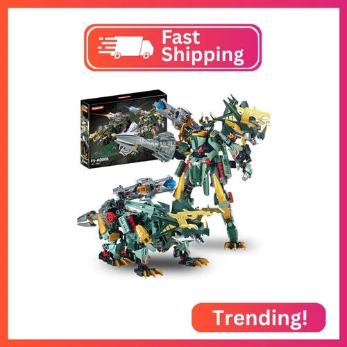 TIALLOW Dinosaur Mech Set Triceratops Transform Robotic Building Block Toy