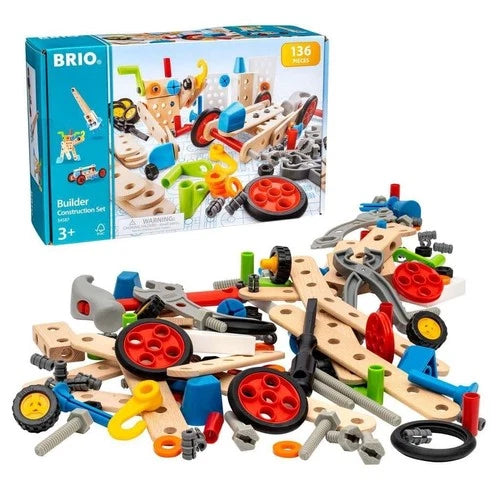 STEM Construction Set 136-Piece Toy for Kids Creative Building Blocks Safe &