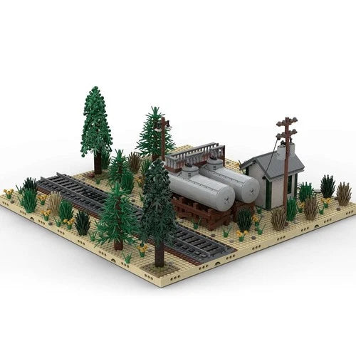 National Oil Tanks Model for City and Town Theme 2656 Bricks MOC-98501 Gift