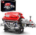 10226 V12 Engine Model Kit That Run, 12-Cylinder Supercar Engine Building Blo...
