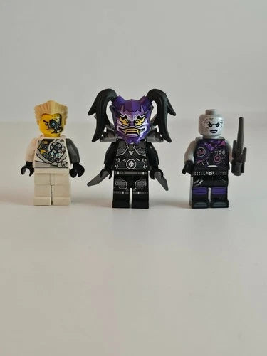 MEOW Ninjago Cole Stone Armor njo0273 Zane njo0085 Ultra Violet Oni Mask Lot