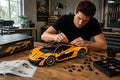 McLaren Style Building Blocks 3893 PCS 1:8 Scale Yellow Supercar Model No Box