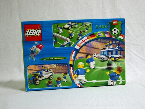 LEGO 3406 Sports Football Soccer National Team Bus Blue 2000 Sports Sealed Box