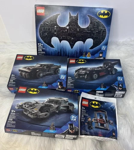 MEOW Batman Logo & Batmobiles & Bruce Wayne Lot 76330 76331 76632 76633 30726