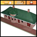 HO Scale Model Railroad Structure Kit - Pella Depot Building for Train Set