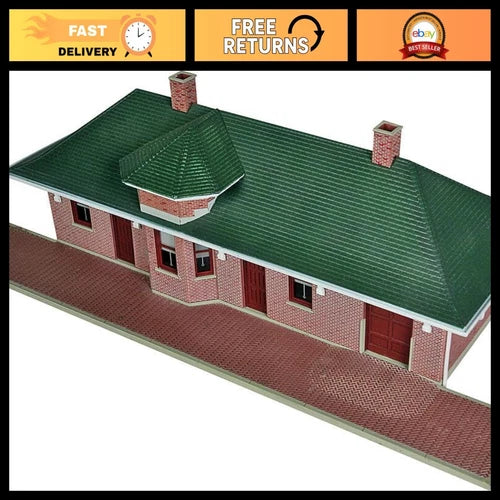 HO Scale Model Railroad Structure Kit - Pella Depot Building for Train Set