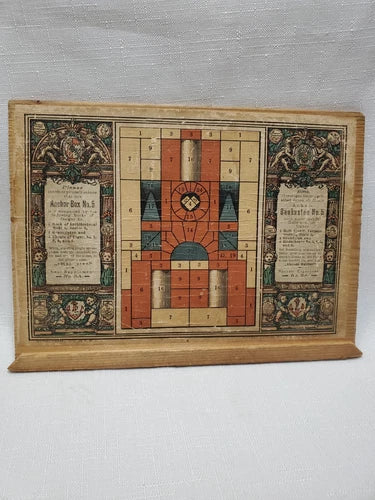 Vintage 1880 Richter's Anchor Stone Building Blocks Set 5 Made Germany Wood Box