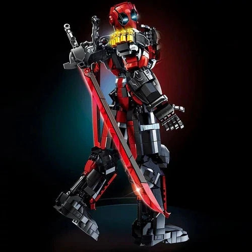 DIY Superheroes Deadpool Mecha Building Blocks Set birthday toy gift