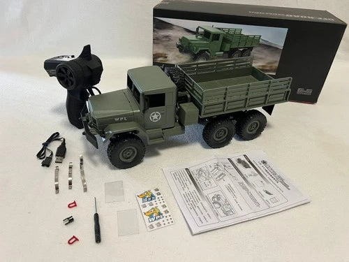 WPL B16 Green RC Military Truck SET 6WD 1/16 Off-road Crawler Car Toy Kids DIY