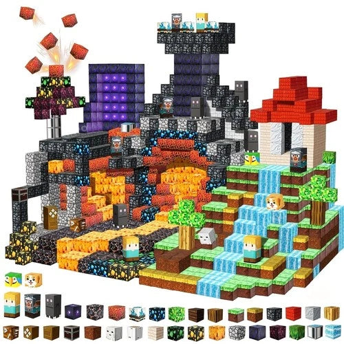 300pcs Magnetic Building Blocks Cubes STEM Toy Sensory Perception Gift Boys Girl
