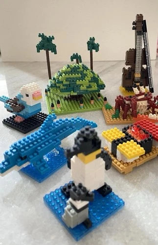 Lot Of Nanoblock 20 Sets Hello Kitty Banyan Tree Sydney Opera House Moai Statues