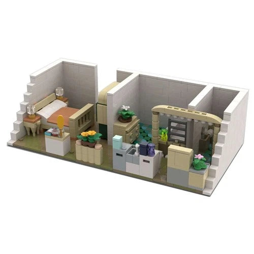 MOC-129516 Bedroom with Bathroom Building Toys Set for Collection 645 Parts