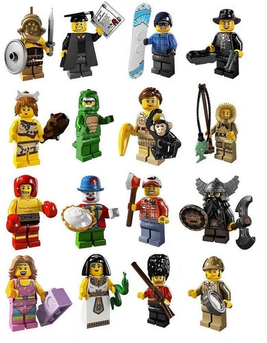 LEGO 8805 Minifigures Series 5 Complete Set of 16 - Rare Retired Set