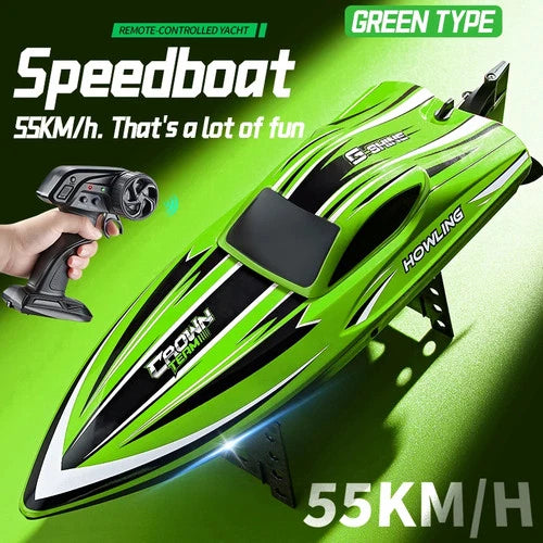 🔥 55KM/H Brushless RC Racing Speedboat 2.4G High Speed Boat RTR HJ818 PRO