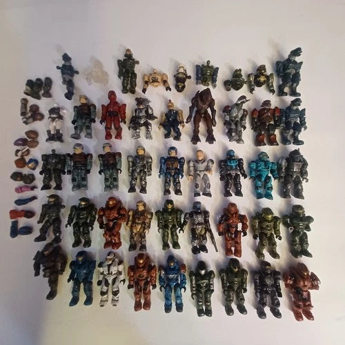 Halo Mega Blocks 33+ Figures And parts lot SEE PICS
