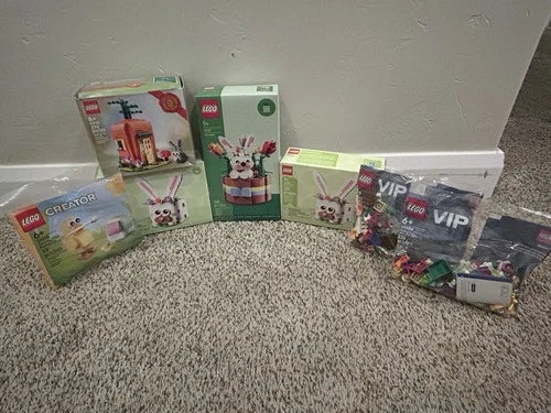 Lego Easter Sets Lot: (2x)40764,40587, 40449, (2x) 40606 Spring Poly, 30690, +
